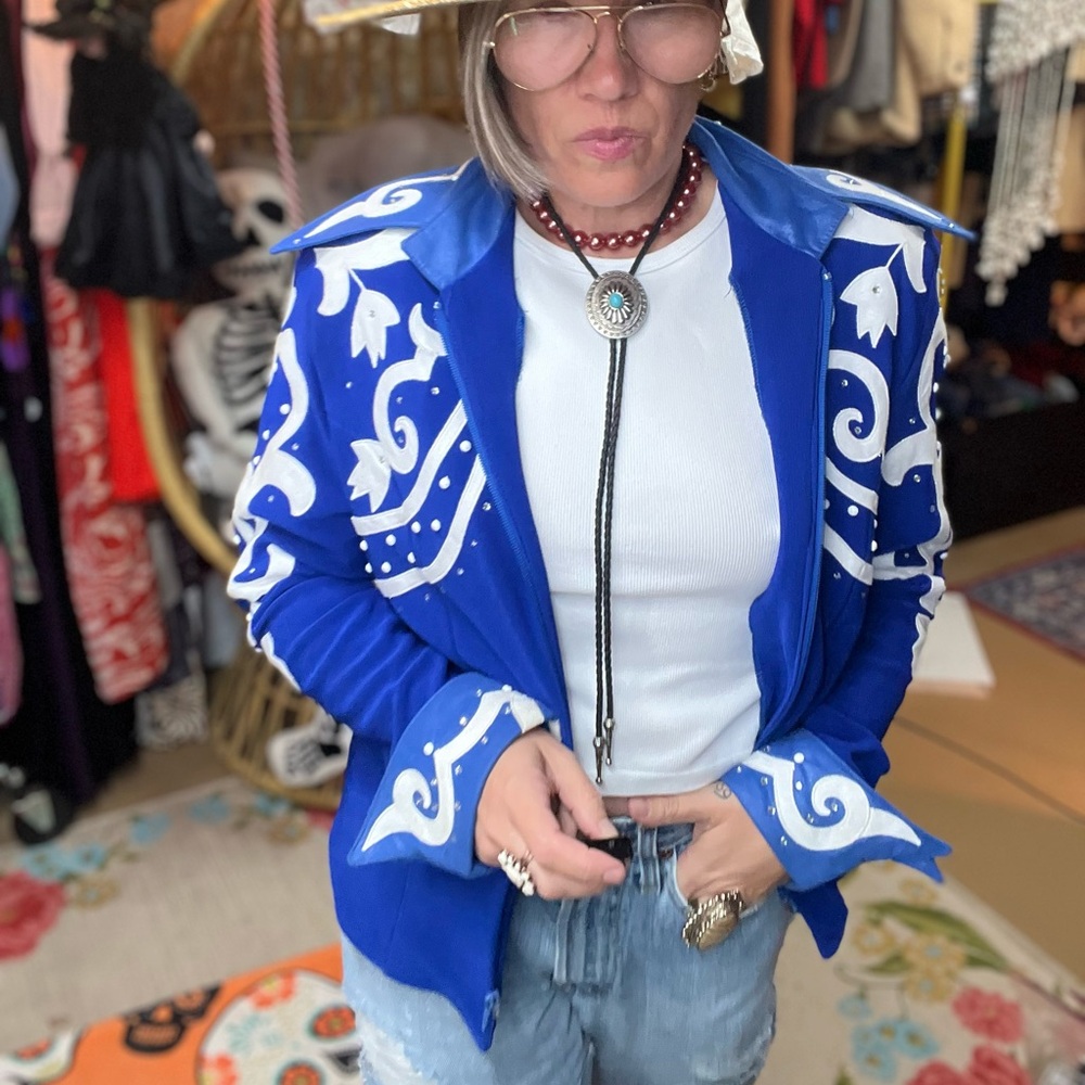 Women’s 1849 Authentic Ranchwear Rhinestone Western Show Jacket Medium RARE - Picture 6 of 12
